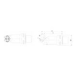 PSC-SR Adapter Handle-R/LX-L1 45° PSC50-SR32-RX-045-L1 PSC63-SR32-RX-045-L1 - Big-tools Industrial Supply Tools for Metal Cutting