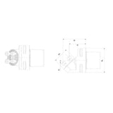 PSC-SR Adapter Handle-R/LX 45° PSC50-SR25-RX-045 PSC50-SR25-LX-045 - Big-tools Industrial Supply Tools for Metal Cutting