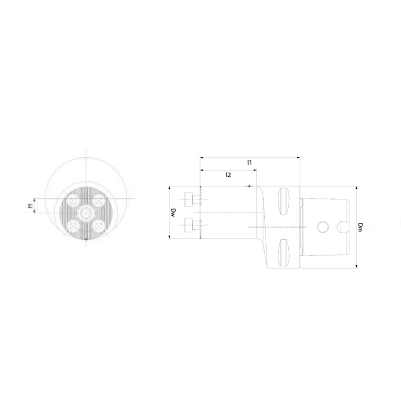 PSC-SR Face Slotting Adapter-R/L PSC32-SR16-033R PSC32-SR16-033L - Big-tools Industrial Supply Tools for Metal Cutting