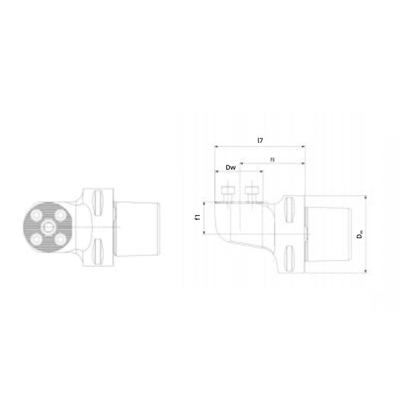 PSC-SR Adapter Handle-F 90° PSC32-SR25-33-RF PSC32-SR25-33-LF - Big-tools Industrial Supply Tools for Metal Cutting