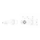 PSC-SR Face Slotting Adapter-F 90° PSC40-SR32-60-RF PSC40-SR32-60-LF - Big-tools Industrial Supply Tools for Metal Cutting