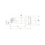 PSC Boring Bars DDUNR/L  Kr93° Coromant Capto Shank Insert: DNMM DNMX DNMG DNMA DNGA