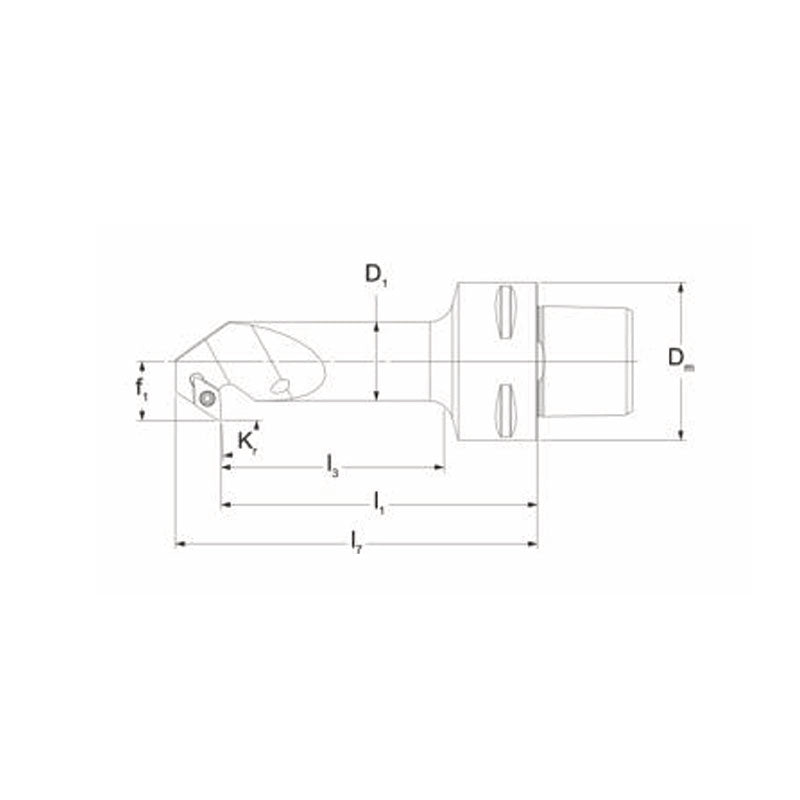 PSC Boring Bars SDUCR/L  Kr93° Coromant Capto Shank Insert: DCMT DCMX DCGT DCGX DCET DCMW