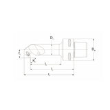 PSC Boring Bars SDUCR/L  Kr93° Coromant Capto Shank Insert: DCMT DCMX DCGT DCGX DCET DCMW