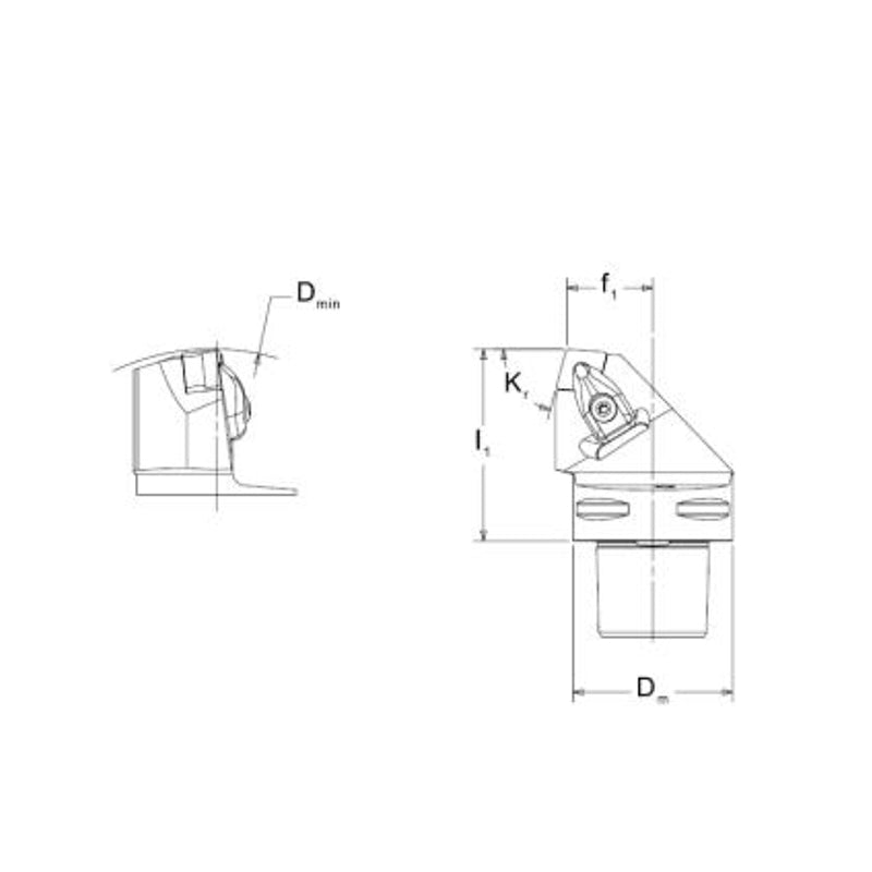 PSC Turning Holder DCRNR/L-Kr75° Coromant Capto shank Insert: CNMM CNMG CNMA CNGA - Big-tools Industrial Supply Tools for Metal Cutting