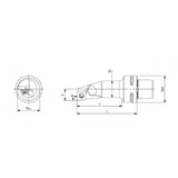 PSC Turning Holder SCLCR/L-Kr93°(HP) Coromant Capto Shank Insert: CMT CCGT CCGX CCET CCMW - Big-tools Industrial Supply Tools for Metal Cutting