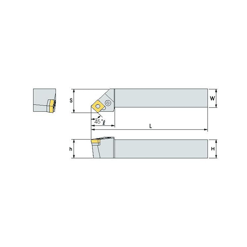 PSSN R/L Turning tool holder A P - Makotools Industrial Supply Tools for Metal Cutting