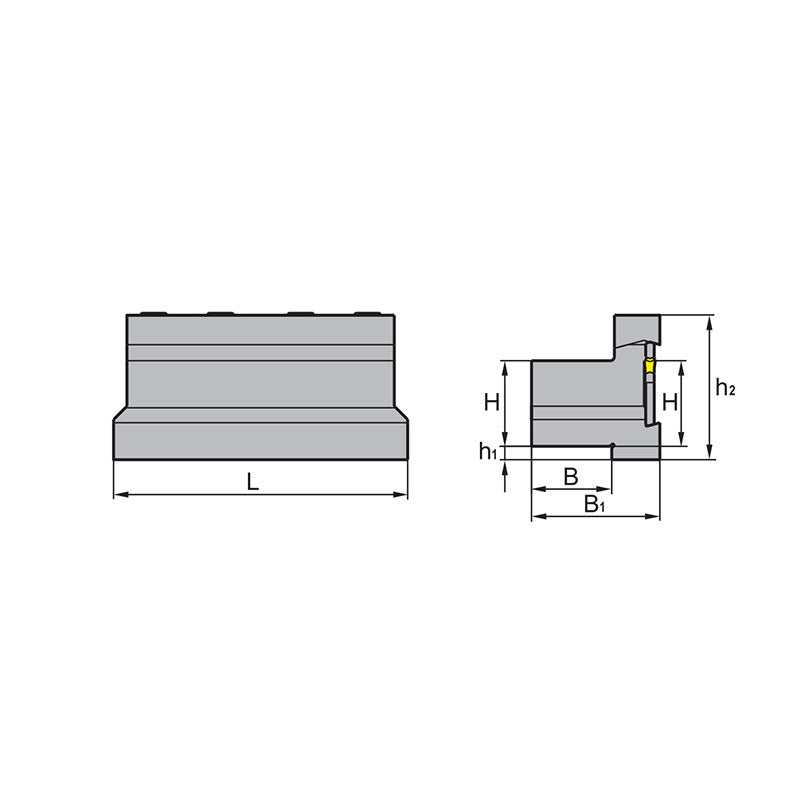 Clamping Block (external) QZS* QZS2026 2526 3226 2032 2532 3232 - Makotools Industrial Supply Tools for Metal Cutting
