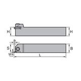 Parting & Grooving Tool Holder (external) QECDR/L 1616/2020/2525R/L025 - Makotools Industrial Supply Tools for Metal Cutting