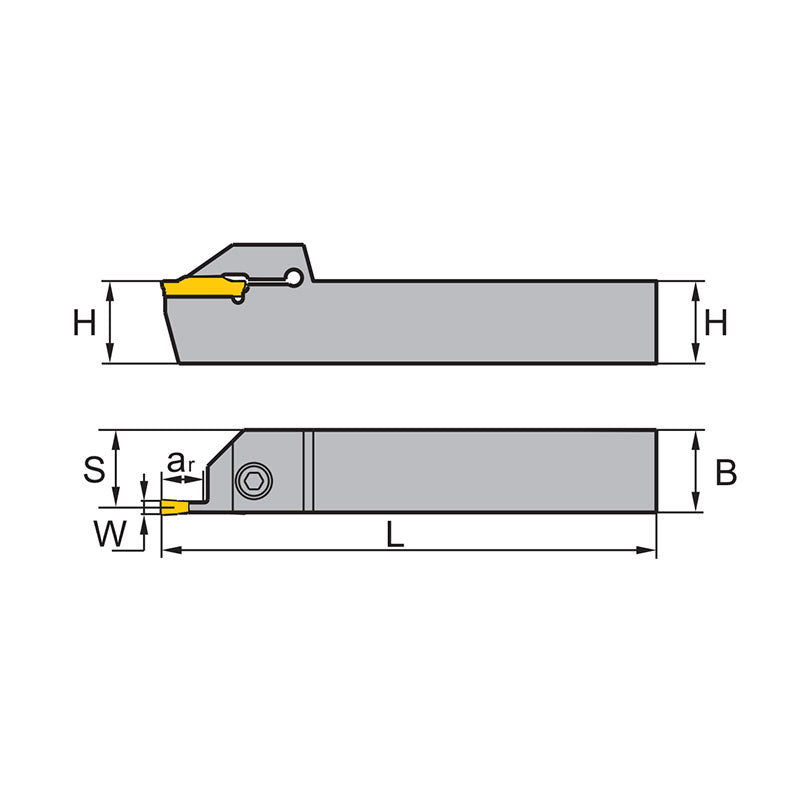 Parting & Grooving Tool Holder (external) QE*SN30 QEHS/QEKS2525N30/3232N30 - Makotools Industrial Supply Tools for Metal Cutting