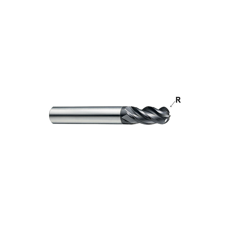 Plain Shank EMB74 /Flat Shank EMB75, Carbide,  4 Flute Regular Length Ball Nose  V7 MILL INOX End mills