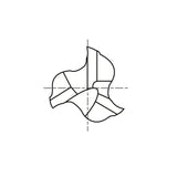 Plain & Flat Shank E5243 Series, Carbide, 3 Flute 45° Helix Regular Length CARBIDE End Mills 1/8～1