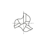 Plain & Flat Shank E5246 Series, Carbide, 3 Flute 60° Helix Regular Length CARBIDE End Mills 1/8～1