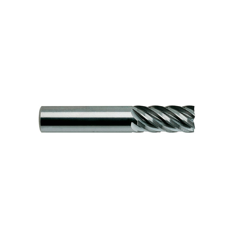 Plain Shank E5058 Series, Carbide, 6 Flute 40° Helix Regular Length CARBIDE End Mills 3/16～3/4