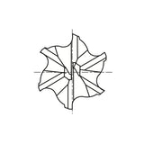 Plain Shank E5058 Series, Carbide, 6 Flute 40° Helix Regular Length CARBIDE End Mills 3/16～3/4