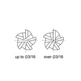 Plain Shank E5066 Series, Carbide, 5 Flute 45° Helix Stub Length CARBIDE End Mills 1/8～1