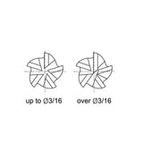 Plain Shank E5067 Series, Carbide, 5 Flute 45° Helix Regular Length CARBIDE End Mills 1/8～1