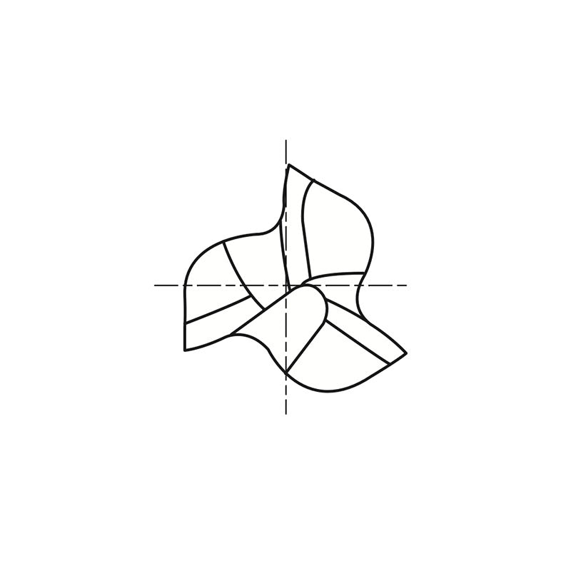 Plain Shank E5078 Series, Carbide, 3 Flute Taper Ball Nose CARBIDE End Mills 5/32～1/4