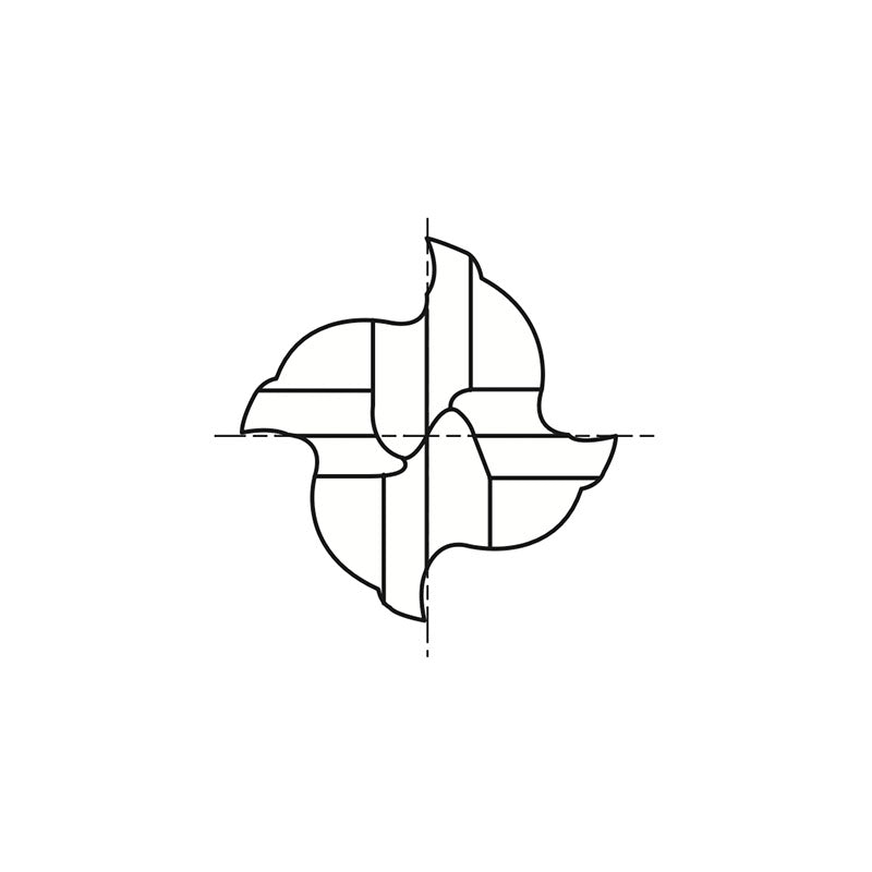 Plain Shank EH540 Series, Carbide, 4 Flute Long Length - TiAlN ‘F’ Coated CARBIDE End Mills 3.5～20