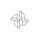 Plain Shank EH540 Series, Carbide, 4 Flute Long Length - TiAlN ‘F’ Coated CARBIDE End Mills 3.5～20