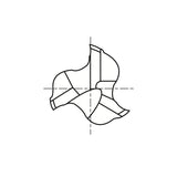 Plain Shank EH882 Series, Carbide, 3 Flute 35° Helix Corner Radius - TiAlN ‘F’ Coated CARBIDE End Mills 3.0～20