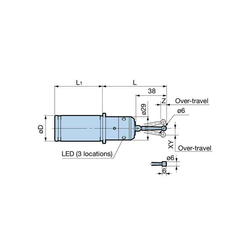 Point Master PMG Series Cylindrical Shank/Morse Taper/ Type Replaceable Stylus