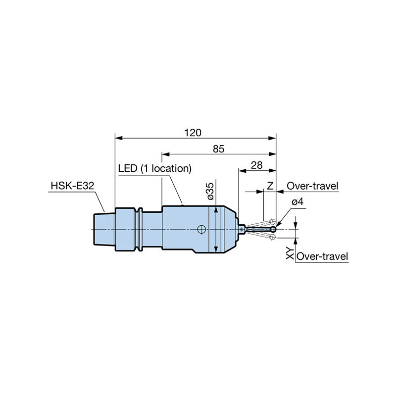 Point Master Pro PMP Series HSK-E32 Shank Type  HSK-E32-PMP-120