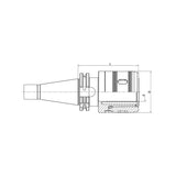 Power Milling Chuck  SK40-HC20-85~(HC42-110) GOST - Makotools Industrial Supply Tools for Metal Cutting