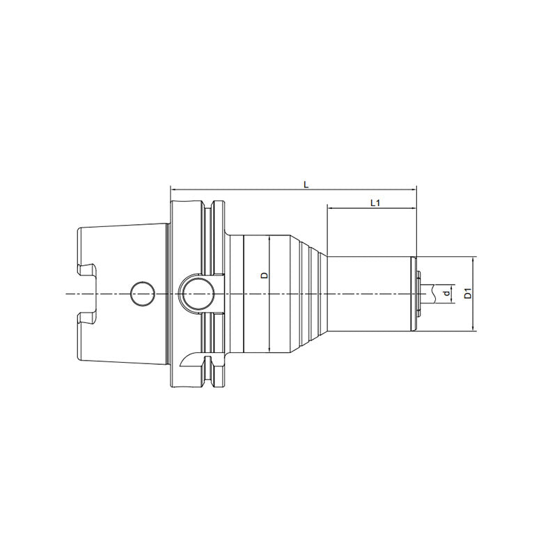 Precision Screw Collet Chuck HSK50A-NDC20-105~NDC32-155 - Makotools Industrial Supply Tools for Metal Cutting