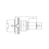 Precision Screw Collet Chuck HSK50A-NDC20-105~NDC32-155 - Makotools Industrial Supply Tools for Metal Cutting