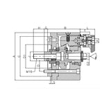 Pull Compensating Power Chuck BC540-YF-306-A205 BC540-YF-308-A205 - Big-tools Industrial Supply Tools for Metal Cutting