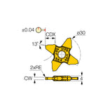 QGI 30N-P : 4 Cutting Edged Inserts with a High Positive Flat Rake for Parting and Precision Grooving - Big-tools Industrial Supply Tools for Metal Cutting