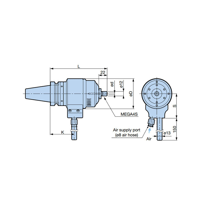 RBX Series  Manual Tool Change Type Type Air Turbine Spindle