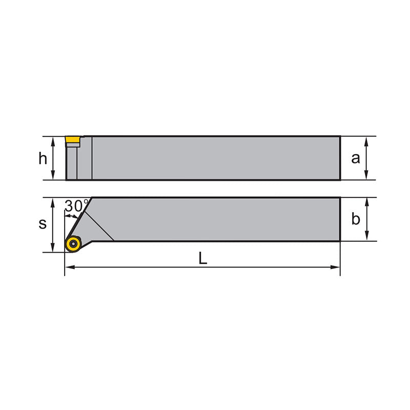 RC** Holder (External) S-Clamping SRGCR/L 1616H08 2020K12/10 2525M12/10 - Makotools Industrial Supply Tools for Metal Cutting