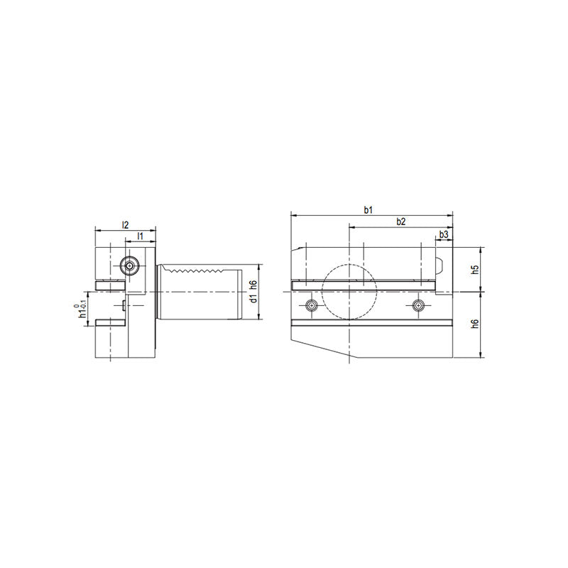 Radial Holder Form B5 Right,Long   (Metric)B5-16x12x24  (Inch)B5-20x5/8"x30 - Makotools Industrial Supply Tools for Metal Cutting