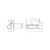 Radial Holder Form B5 Right,Long   (Metric)B5-16x12x24  (Inch)B5-20x5/8"x30 - Makotools Industrial Supply Tools for Metal Cutting