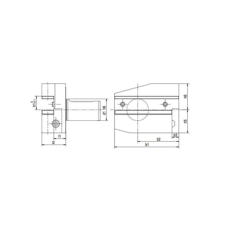 Radial Holder Form B7 Inverted Right,Long    (Metric)B7-16x12x24  (Inch)B7-20x5/8"x30 - Makotools Industrial Supply Tools for Metal Cutting