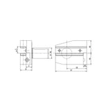 Radial Holder Form B7 Inverted Right,Long    (Metric)B7-16x12x24  (Inch)B7-20x5/8"x30 - Makotools Industrial Supply Tools for Metal Cutting