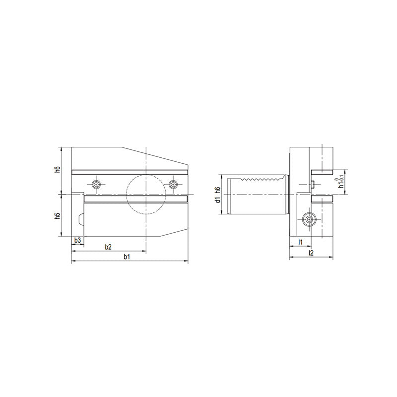 Radial Holder Form B8 Inverted Left, Long   (Metric)B8-16x12x24  (Inch)B8-20x5/8"x30 - Makotools Industrial Supply Tools for Metal Cutting