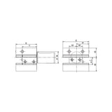 Rectangular Holder with Multiple Seats Form D1  (Metric)D1-25x16x48  (Inch)D1-30x3/4"x60 - Makotools Industrial Supply Tools for Metal Cutting