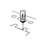 Renishaw A-5003-0074 M2 Ø2 mm tungsten carbide spherically ended cylinder, tungsten carbide stem, L 40mm