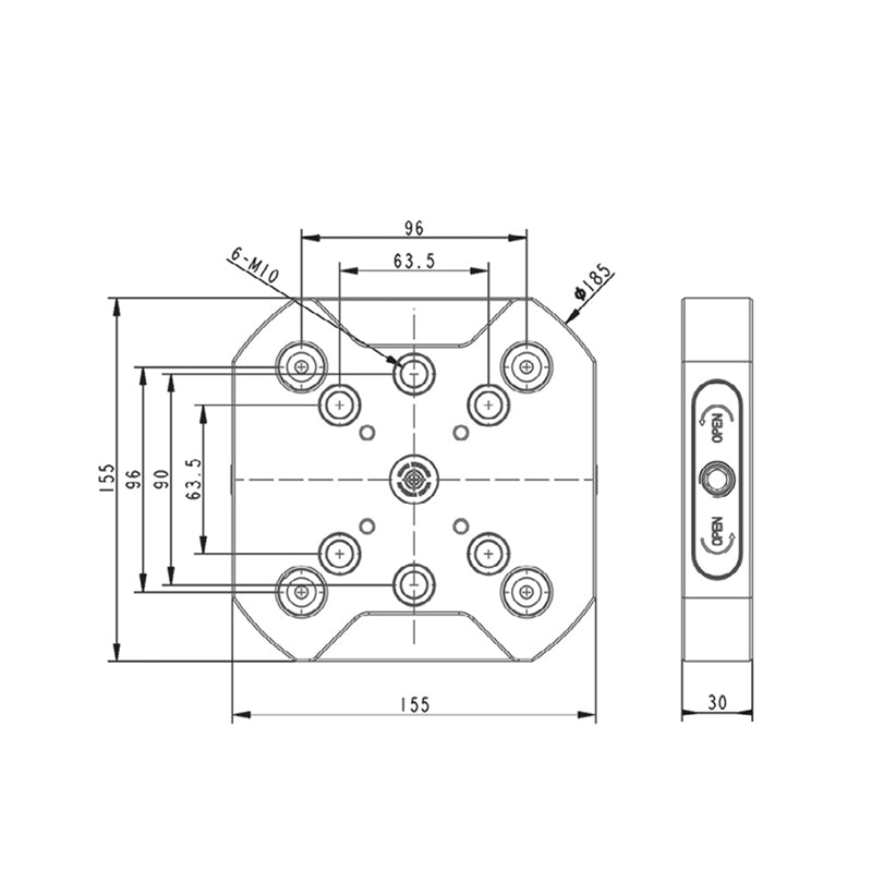 Round Zero Quick Change Plate BZ220-MN-96-185 - Big-tools Industrial Supply Tools for Metal Cutting