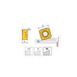 SBMT 13-ML Positive square inserts with 4 cutting edges for high feed milling in max. depth of cut ap 2,0 mm - Big-tools Industrial Supply Tools for Metal Cutting