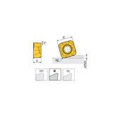 SBMT 13-M Positive square inserts with 4 cutting edges for high feed milling in max. depth of cut ap 2,0 mm - Big-tools Industrial Supply Tools for Metal Cutting