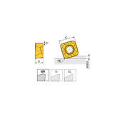 SBMT 13-MR Positive square inserts with 4 cutting edges for high feed milling in max. depth of cut ap 2,0 mm - Big-tools Industrial Supply Tools for Metal Cutting