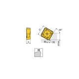 SCKN 21/27-HE   Thicker positive square inserts with four helical cutting edges for heavy industry of 60° face mills - Big-tools Industrial Supply Tools for Metal Cutting