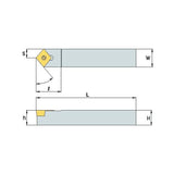 SCMCN-100 R/L Turning tool holder A S - Makotools Industrial Supply Tools for Metal Cutting