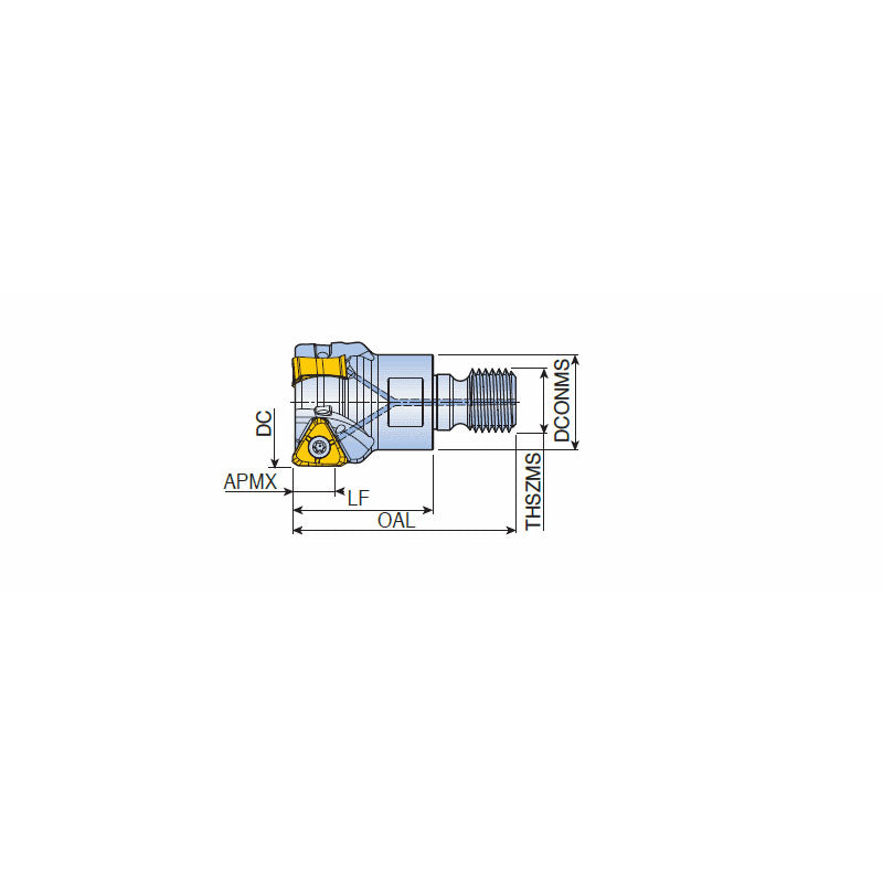 SCRM90TN-M-18 90° Modular end mills with T-FLEXTEC adaptation & helical six cutting edges of double-sided TNMX 18 inserts - Big-tools Industrial Supply Tools for Metal Cutting