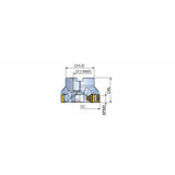 SCRM90TN-R-18 90° Face mills with six helical cutting edges of double- sided TNMX 18 inserts - Big-tools Industrial Supply Tools for Metal Cutting