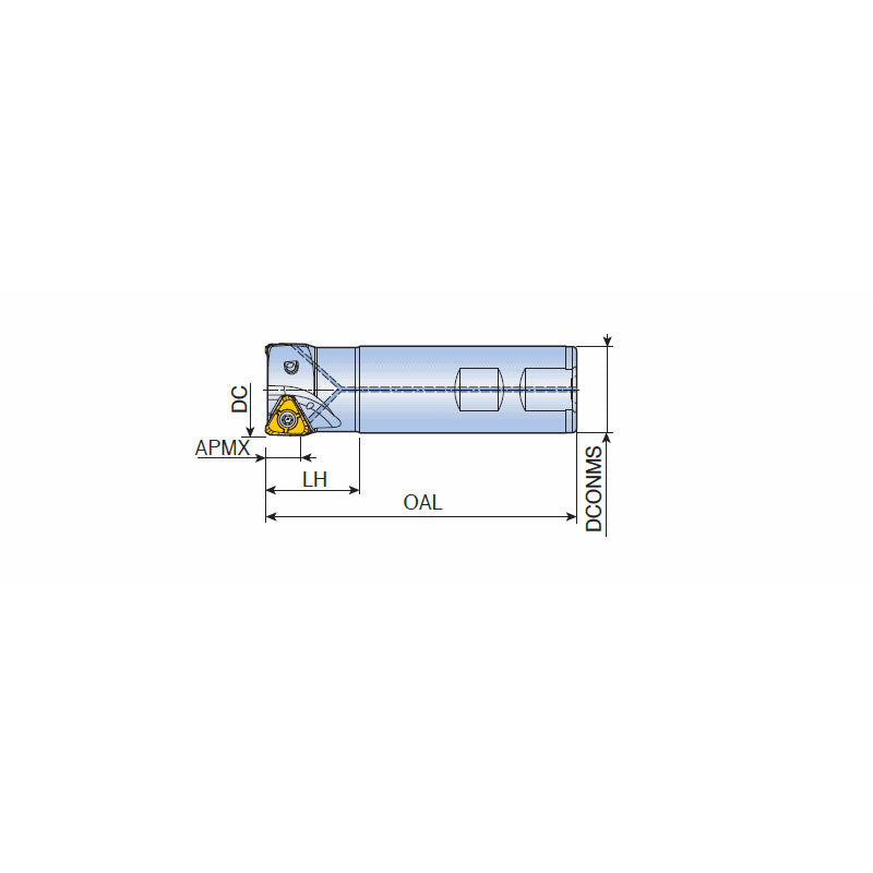 SCRM90TN-W-18 90° End mills with helical six cutting edges of double-sided TNMX 18 inserts - Big-tools Industrial Supply Tools for Metal Cutting